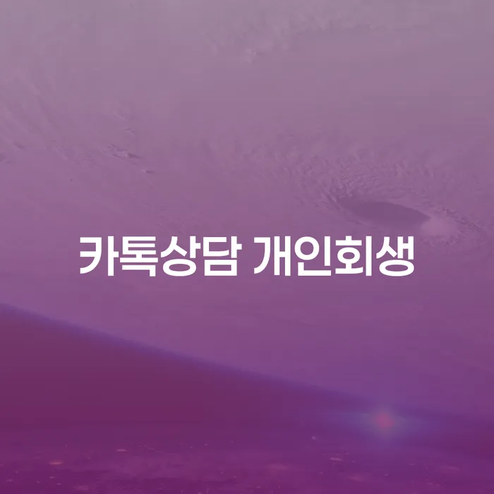 개인파산비용 채무조정제도을 이용하여 계시다면