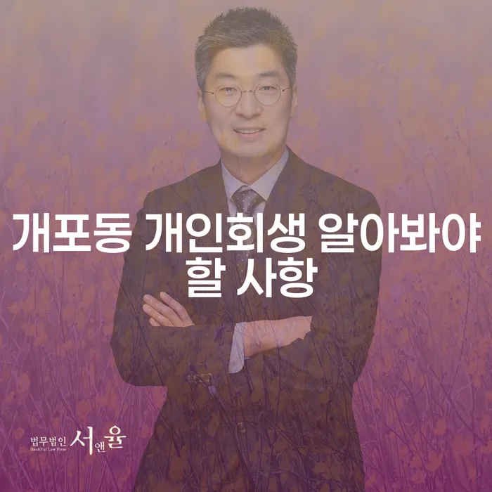 개포동 개인회생 알아봐야 할 사항