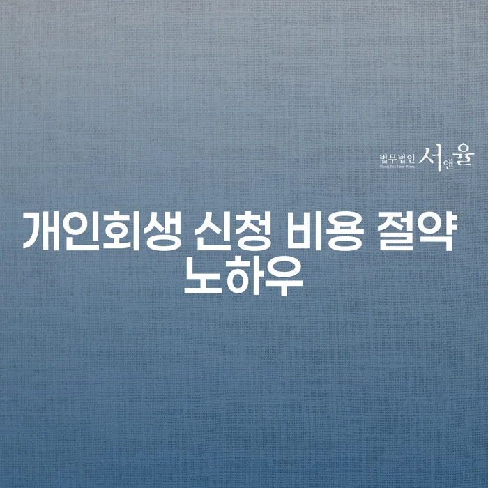 개인회생 신청 비용을 줄이려면 어떻게 해야 할까요?