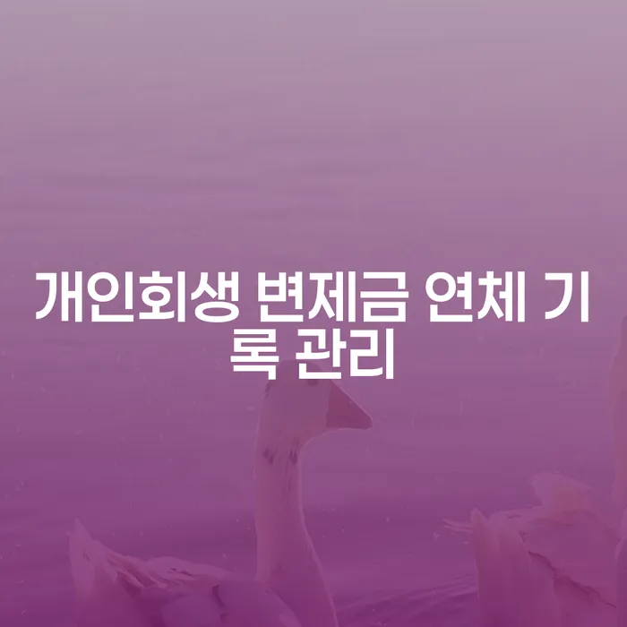 개인회생 변제금 연체 기록 관리, 어떻게 해야 할까요?